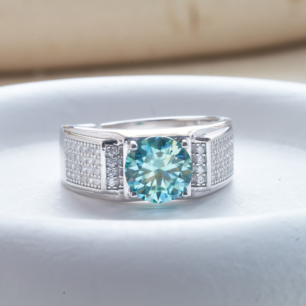 男性用925スターリングシルバーモアッサナイトリング,ナチュ - Moissanite Engagement Ring 1 Carat のレビューと価格