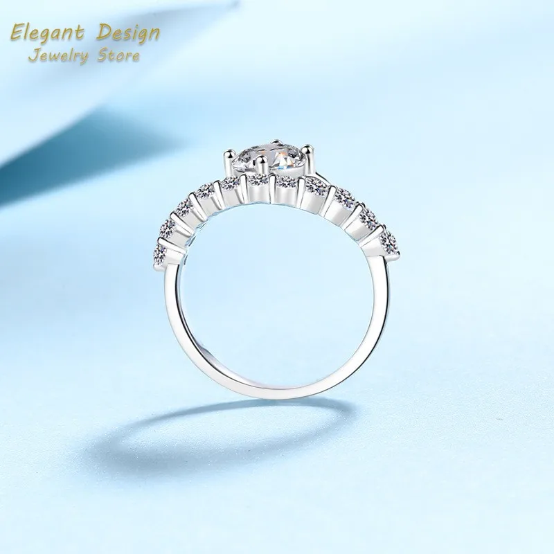 クラウン・オブ・ラブ プラチナ Pt950 ウェディングリン - Moissanite Engagement Ring 1 Carat のレビューと価格
