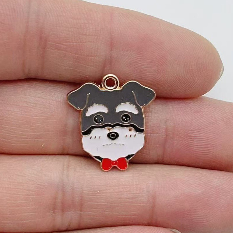 12個入り漫画ペット斑点犬合金オイルドロップペンダント、DI - Earrings のレビューと価格